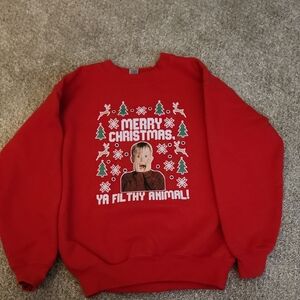 Gildan Red Merry Christmas Crewneck Sweater